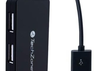 Hub USB 2.0 Techzone 4 Puertos Negro