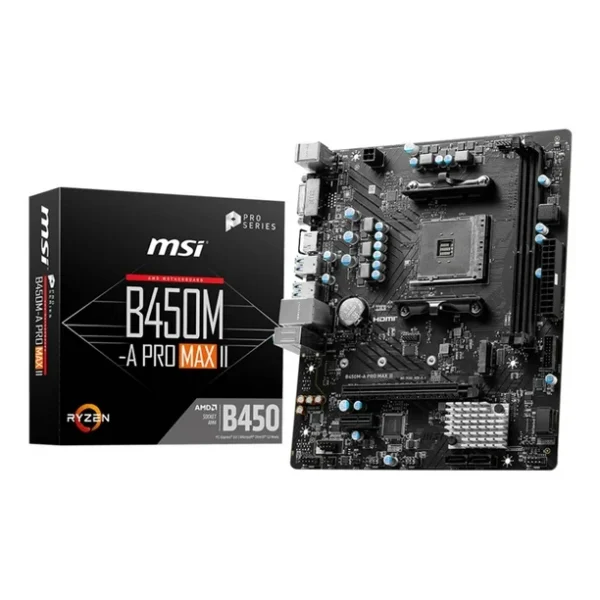 Tarjeta Madre Msi B450M-A Pro Max II AMD AM4 Micro ATX PCI3 3.0 64Gb Max