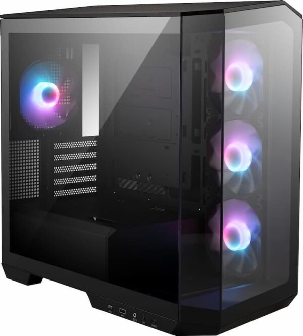 Gabinete Gamer Msi Mag Pano M100r Cristal Templado 4 Ventiladores Argb, Micro ATX