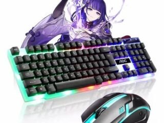 Kit Teclado Y Mouse Gamer Aoc Rgb Retroiluminado