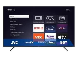 Smart TV JVC de 86 Pulgadas 4K UHD Roku