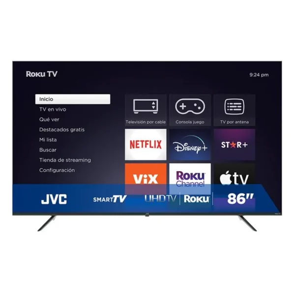 Smart TV JVC de 86 Pulgadas 4K UHD Roku