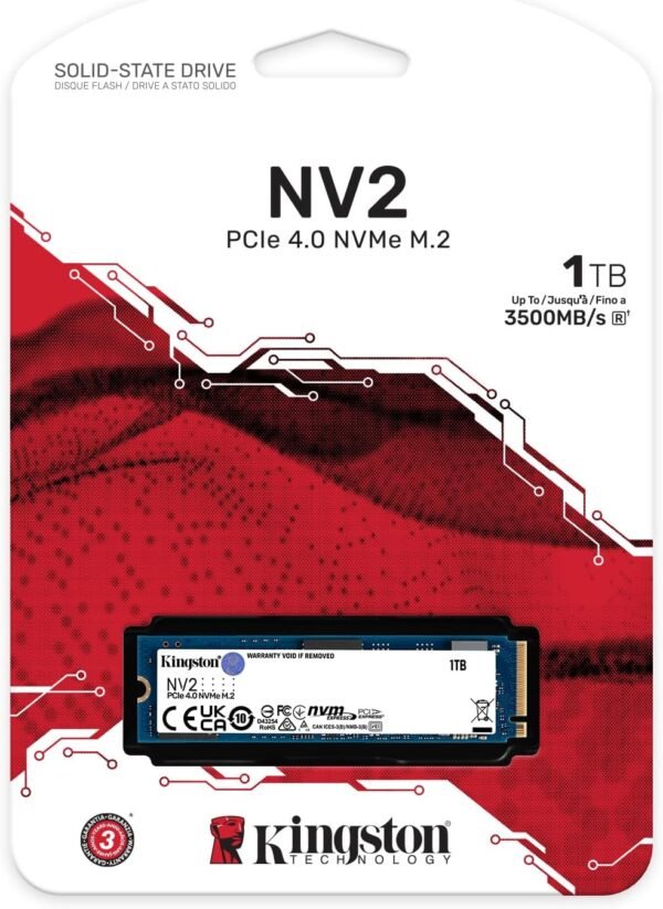 Unidad de Estado Sólido Kingston M2 Nvme NV2 1Tb Pcie 4.0